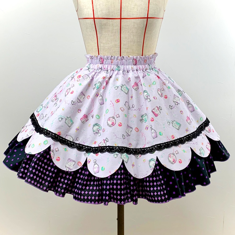 【型紙】スカラップスカート