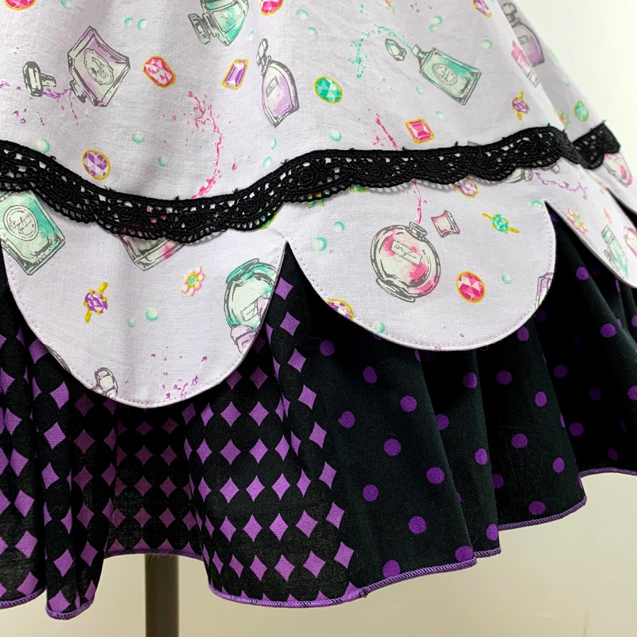 【型紙】スカラップスカート