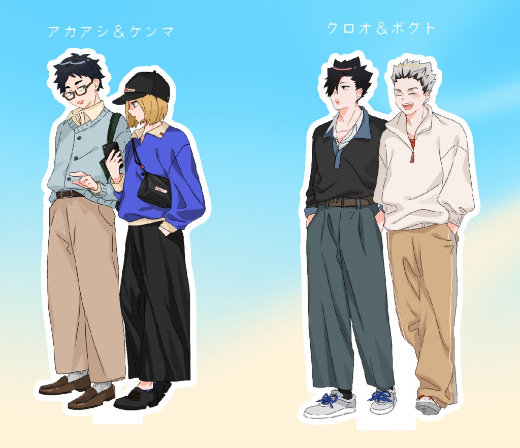 HQおでかけアクスタ(赤葦＆研磨)