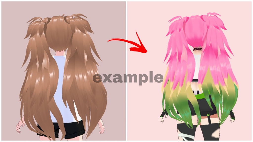 【Vroid Hair preset】Long Hair preset_by ELI