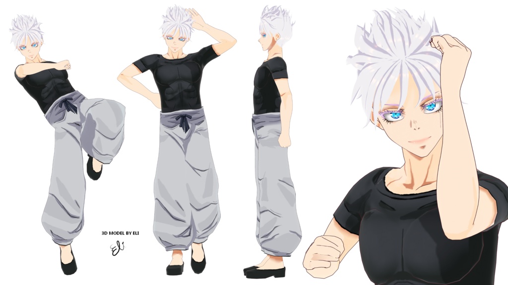 Gojo Satoru Fight manga version (VRM file) / Outfit set