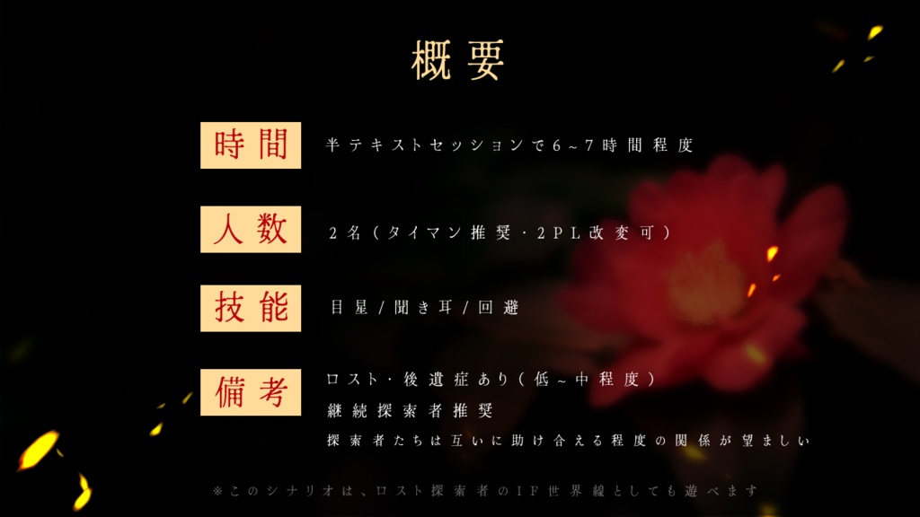 カメリアの葬式【CoCシナリオ】