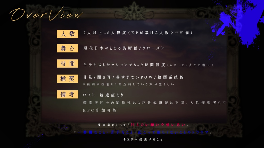 ミュゼ・ド・ソワール【CoCシナリオ】