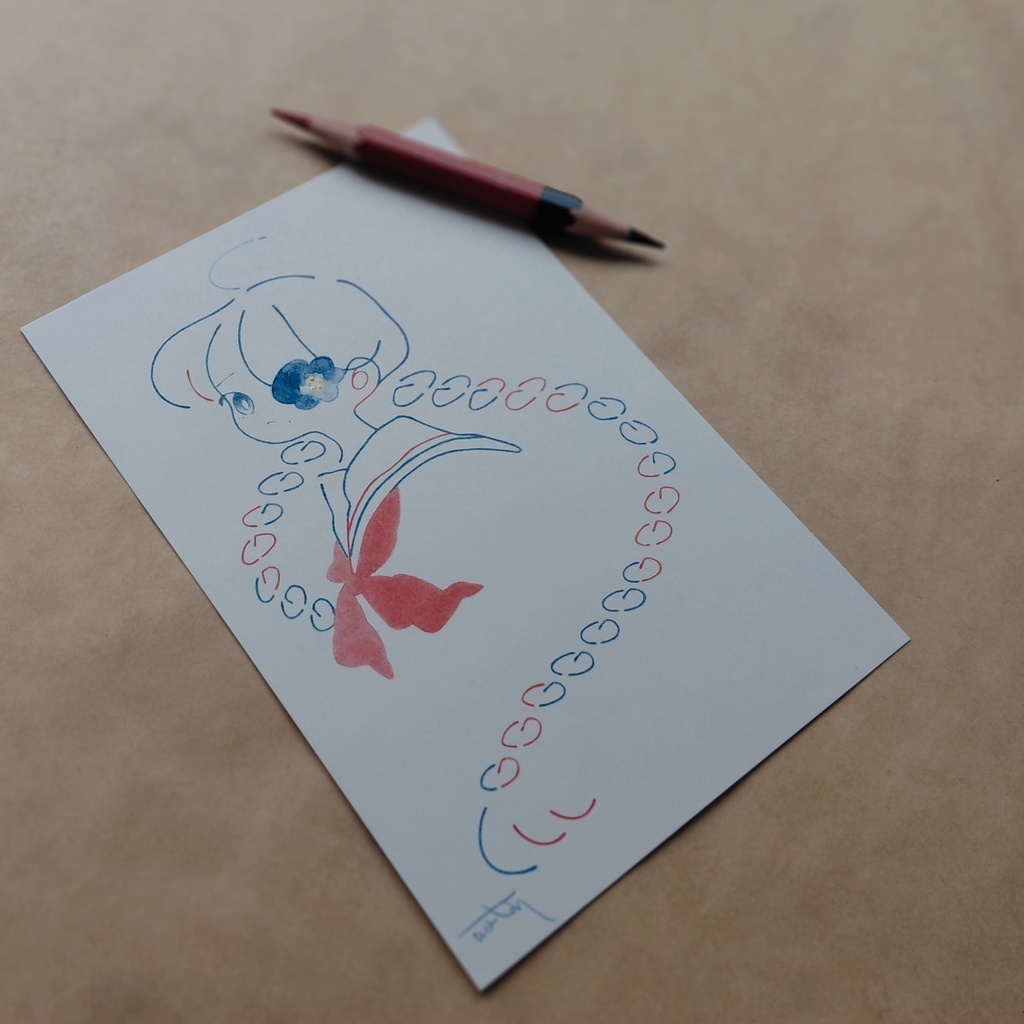 はがきドローイング「見透かして」