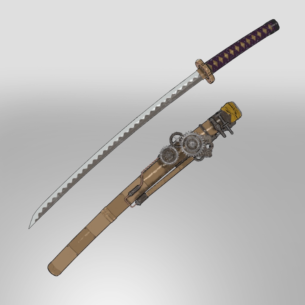 Steampunk Japanese Sword ver.Toon