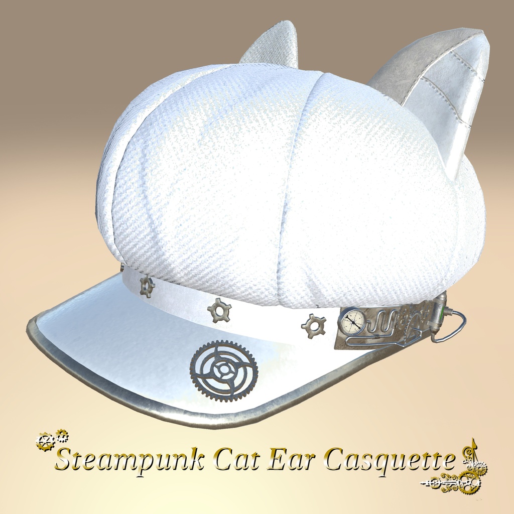 Steampunk CatEarCasquette(White)
