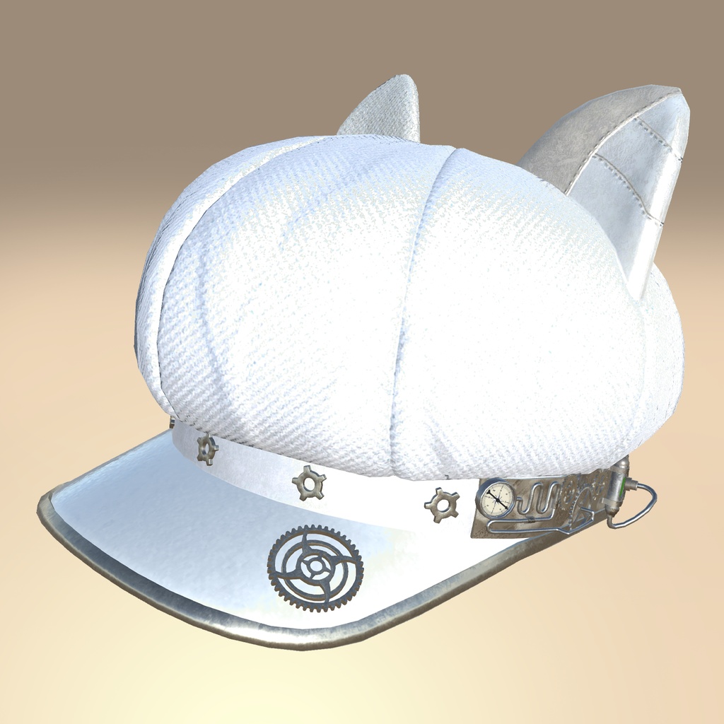 Steampunk CatEarCasquette(White)