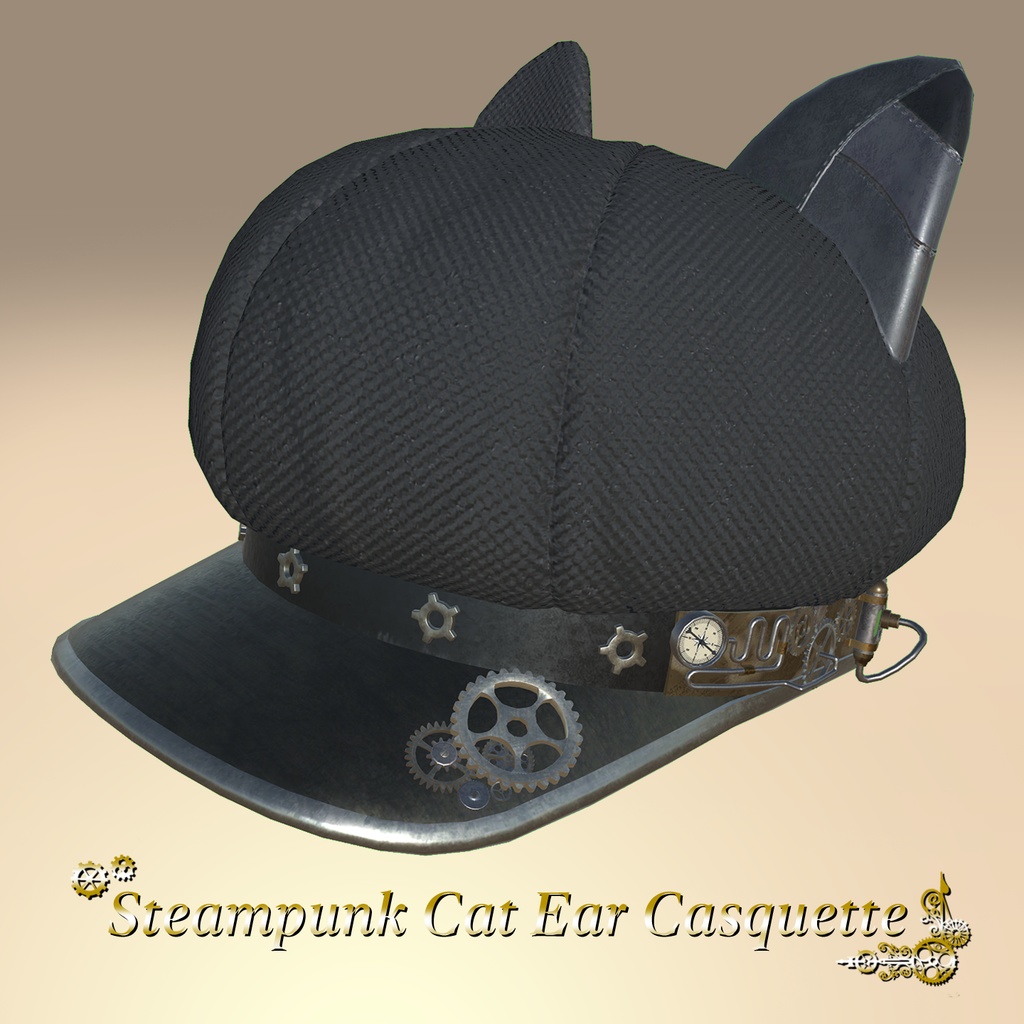 Steampunk CatEarCasquette(Black)