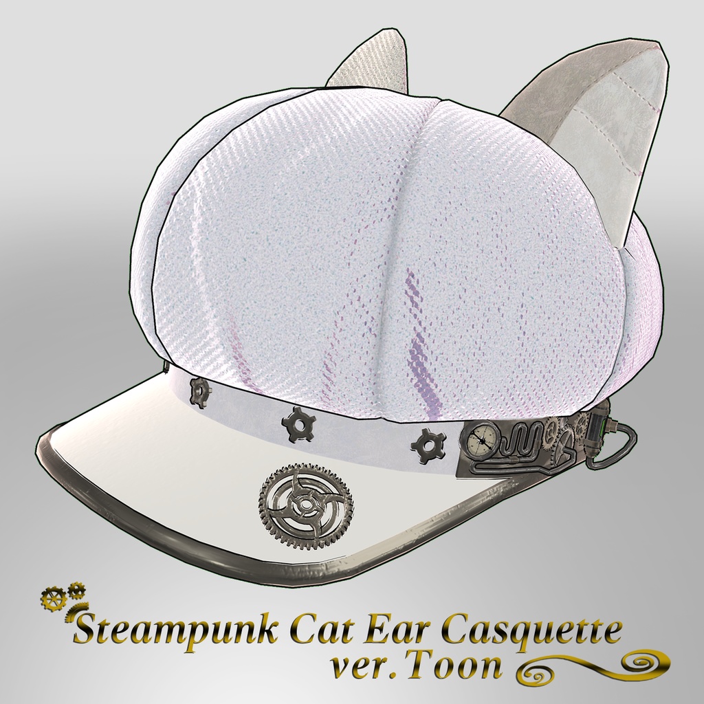 Steampunk CatEarCasquette(White) ver.Toon