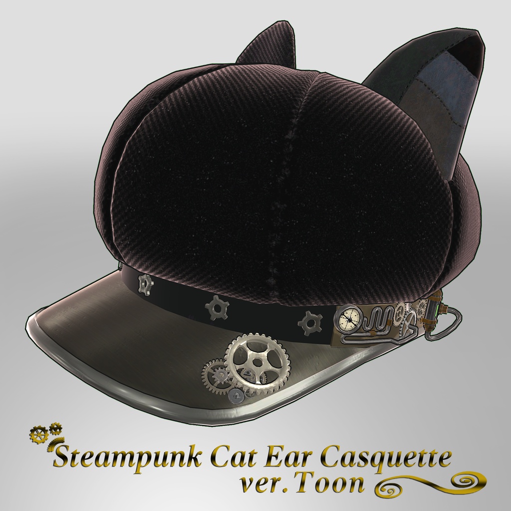 Steampunk CatEarCasquette(Black) ver.Toon