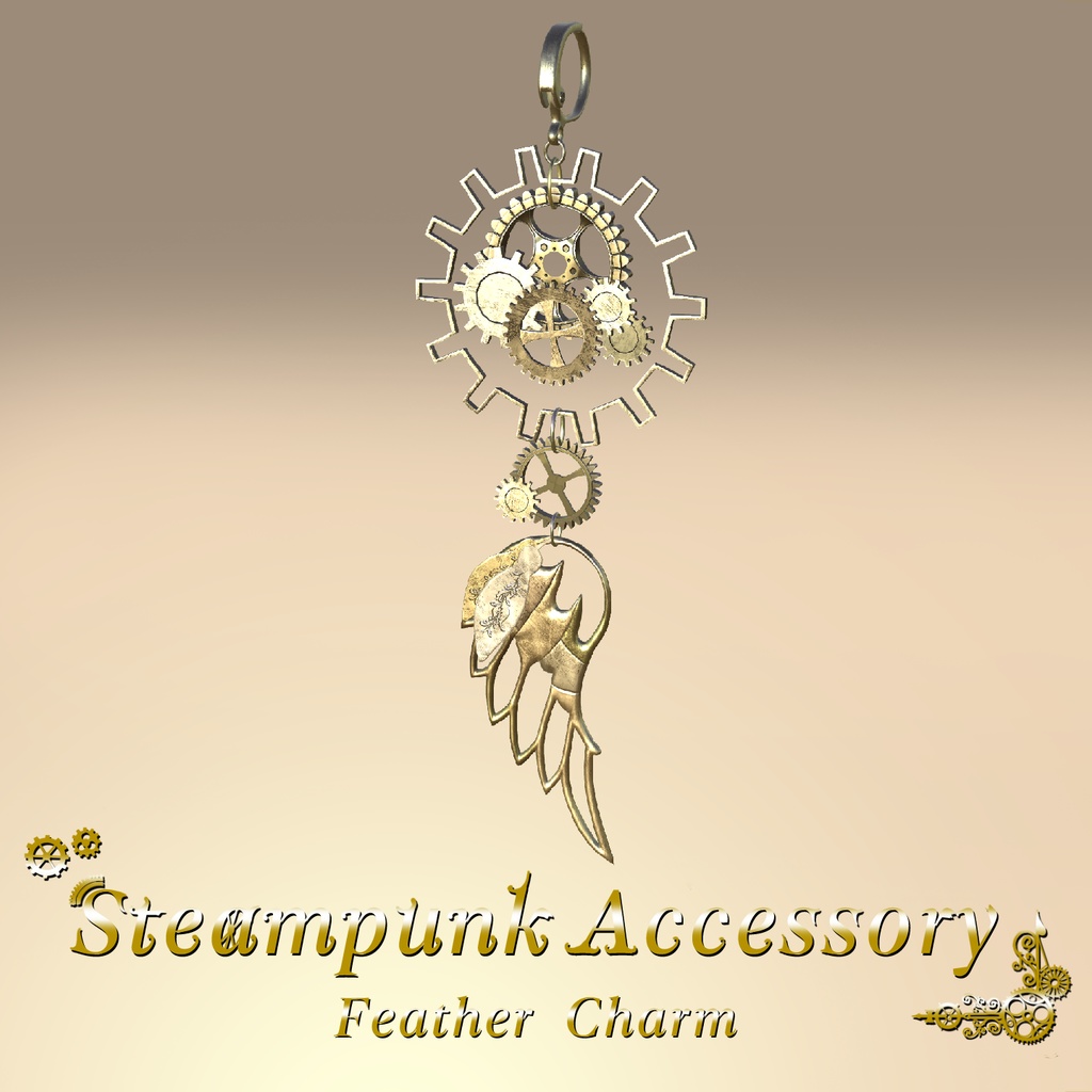 SteampunkAccesory FeatherCharm