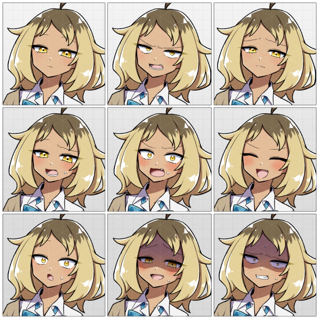 【フリー素材】褐色プリンなミニスカギャル