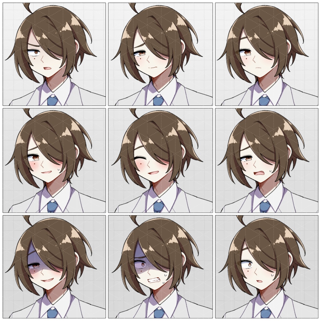 【フリー素材】白衣を着た目隠れの男性