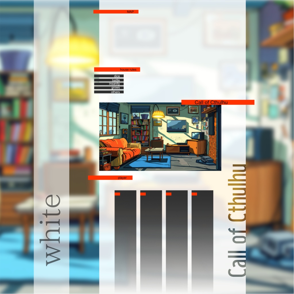 【CoC部屋素材】スマホのためのお部屋(貼るだけZIPつき)