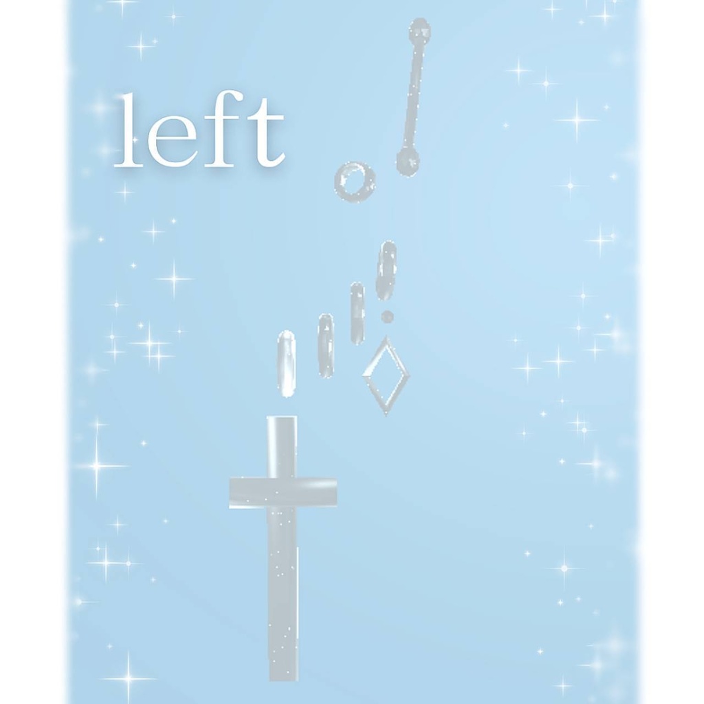 【VRChat想定】white velvet 🤍_cross pierce_ 1週間¥500→¥300【SALE】