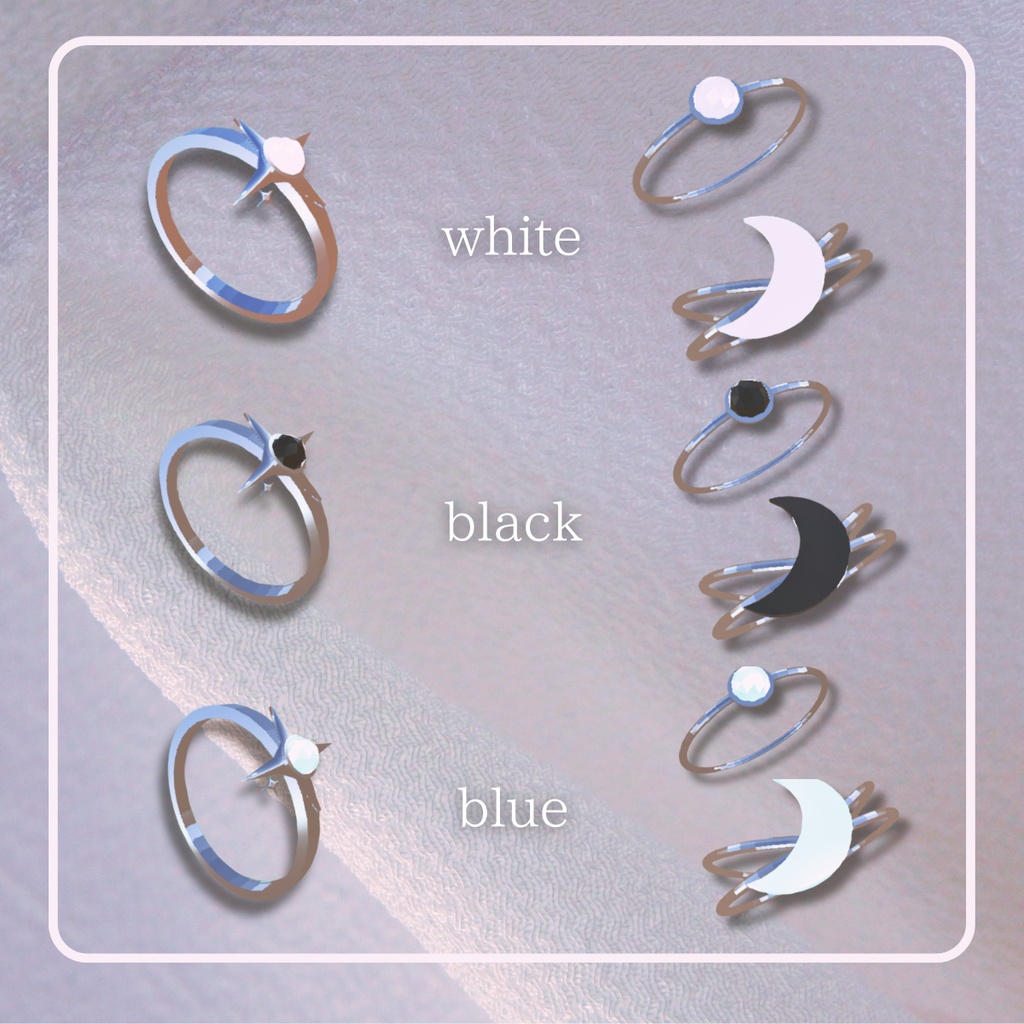 Sio【VRChat想定】white velvet 🪽 wish ring 【一週間無料配布】MA対応