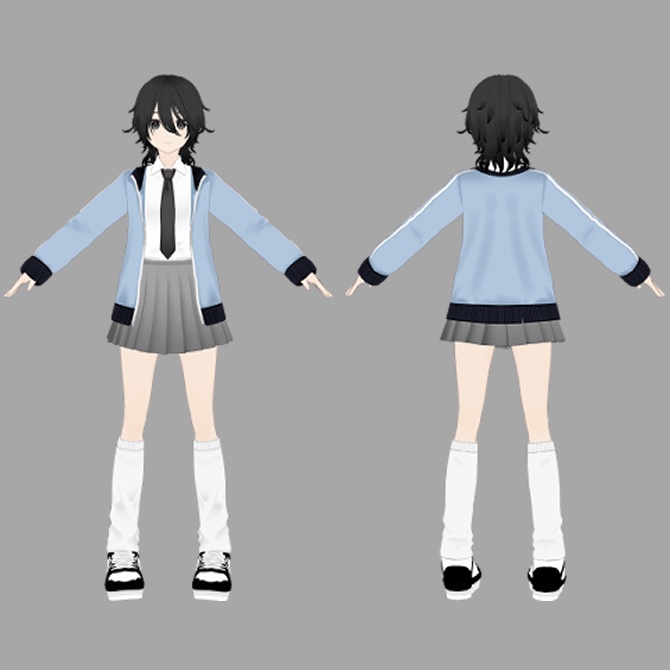 ジャージ制服セット【VRoid衣装】