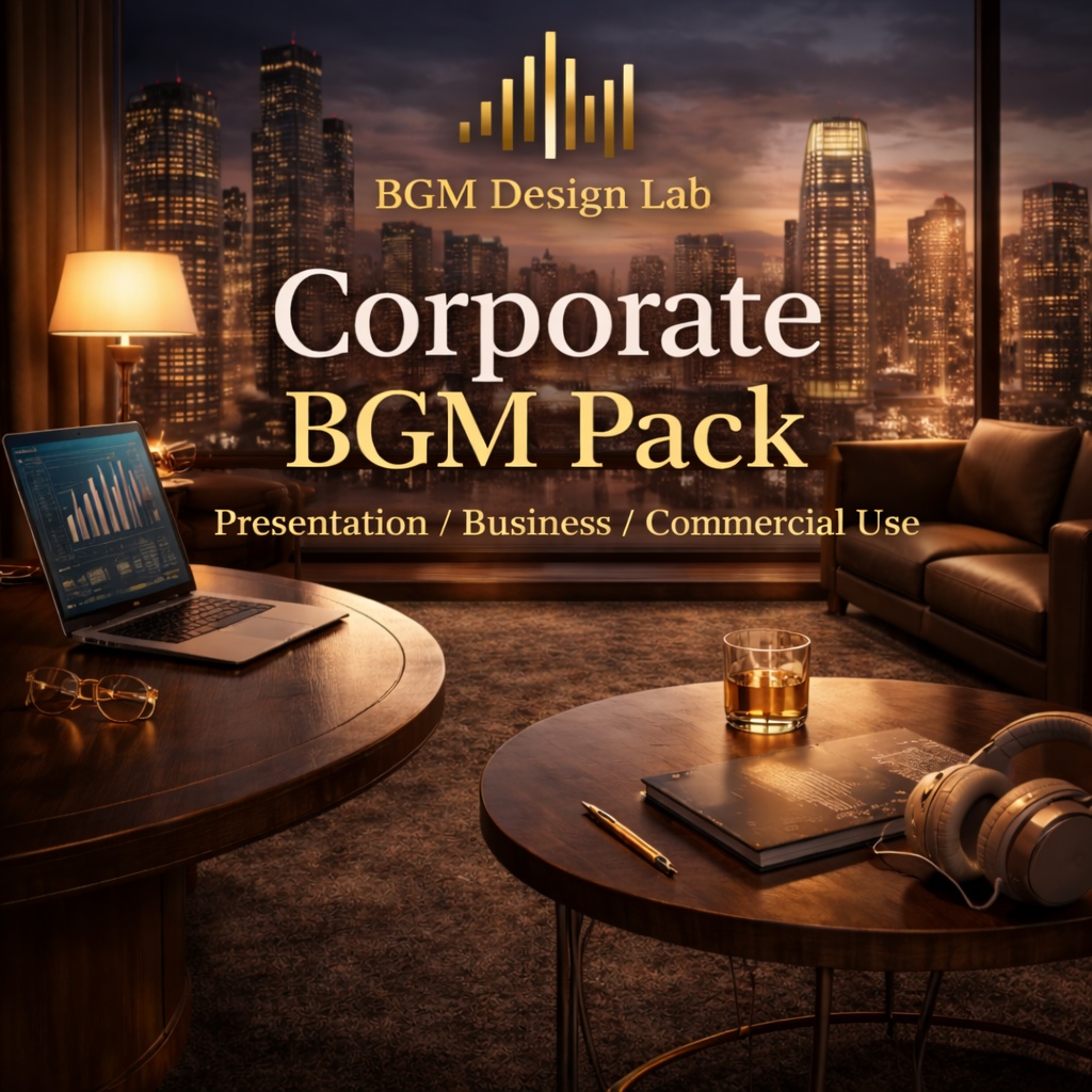 BGM Design Lab – Corporate BGM Pack(企業向け・ビジネス用 / 10曲)