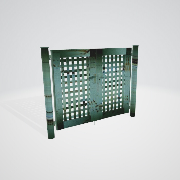 3d ３dモデル　門　門扉
