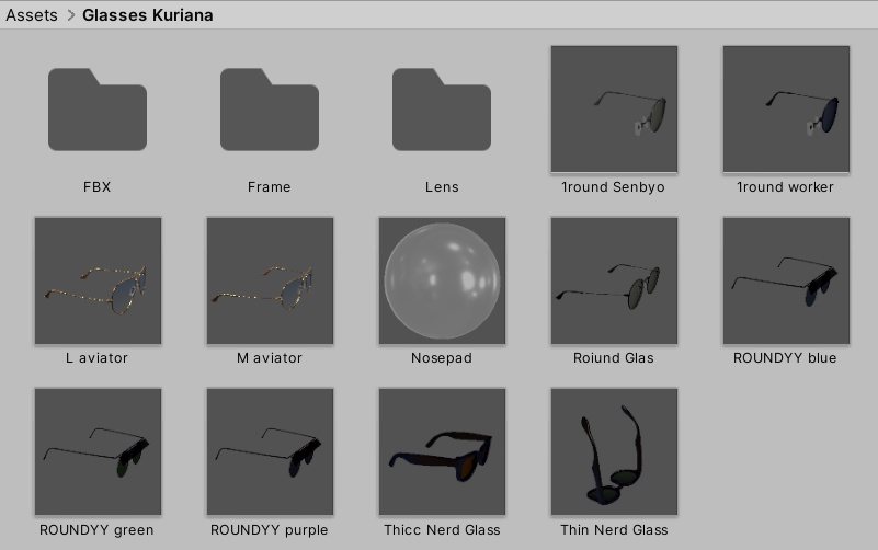 (16-Dec-23 UPDATE) VRC Kuriana Glasses pack