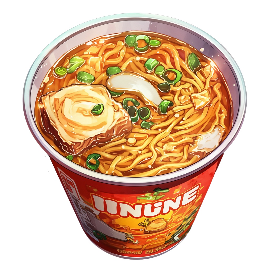【無料配布20点!】カップ麺 アニメ風イラスト/Cup nooodles【透過素材】
