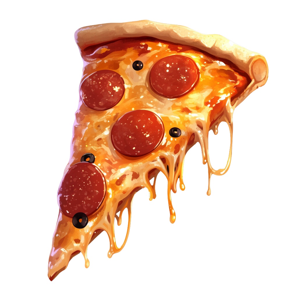 【無料配布20点!】ピザ アニメ風イラスト/Pizza【透過素材】