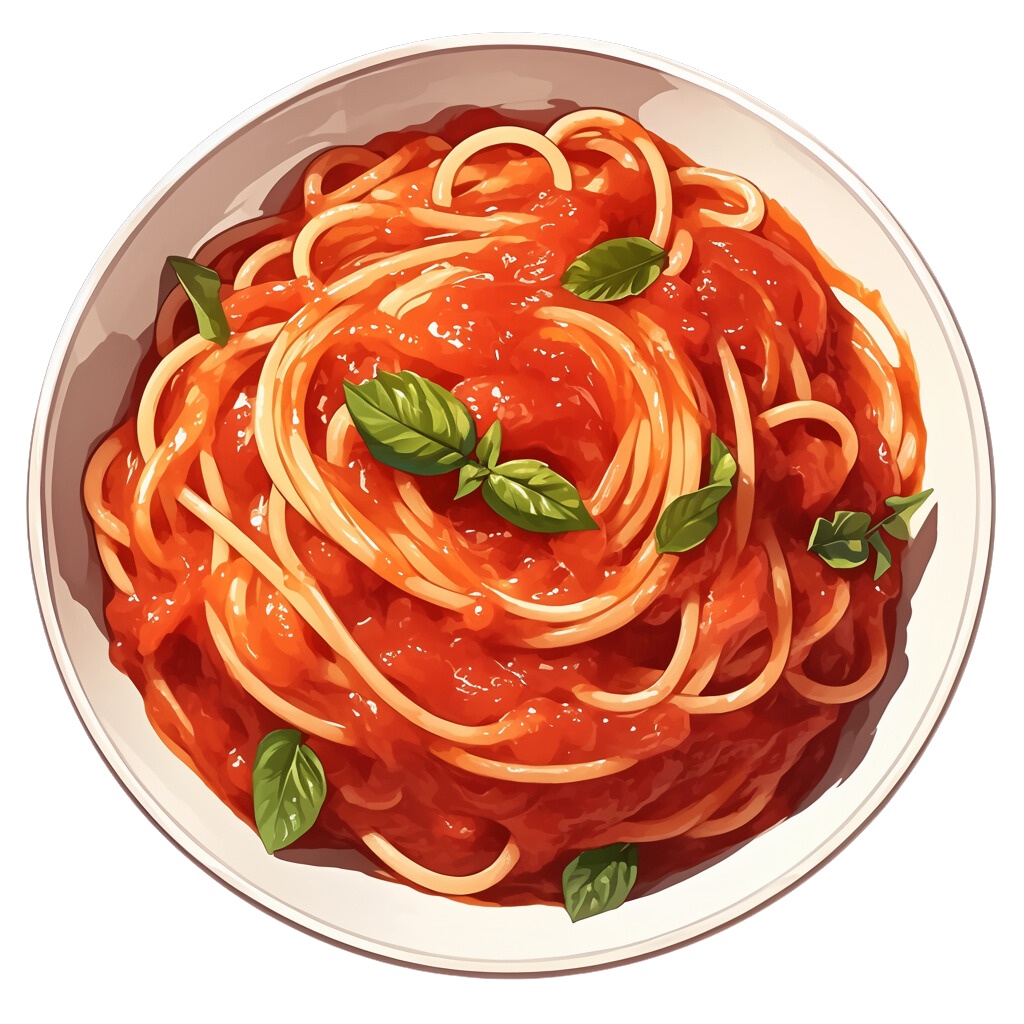 【無料配布20点!】パスタ アニメ風イラスト/pasta【透過素材】