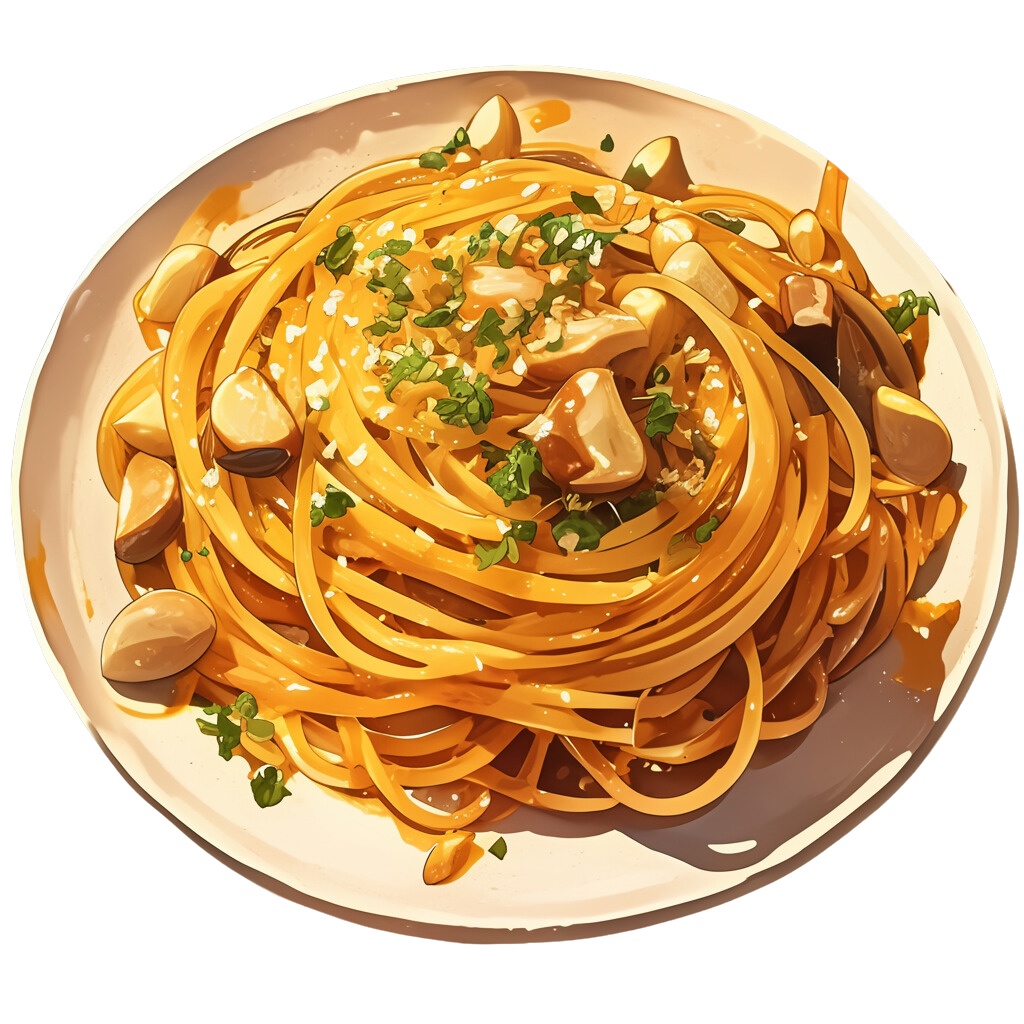 【無料配布20点!】パスタ アニメ風イラスト/pasta【透過素材】