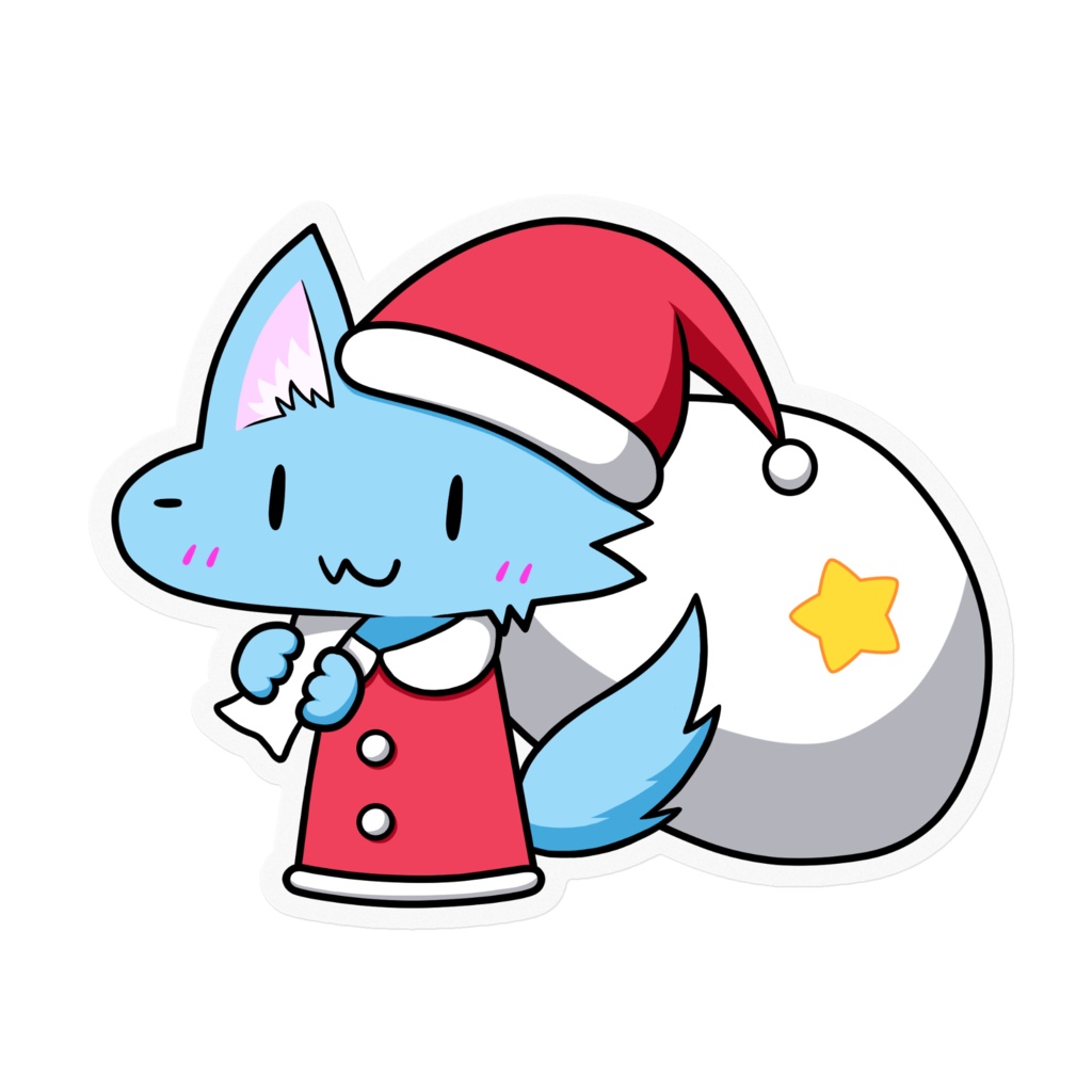 サンタおおかみくんステッカー