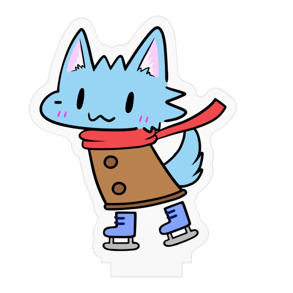 スケートおおかみくん