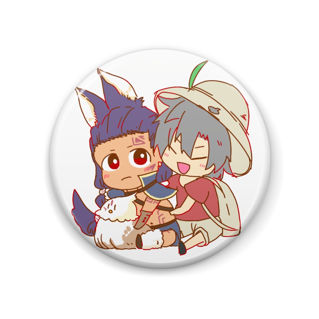 サティイス  けも缶バッチ