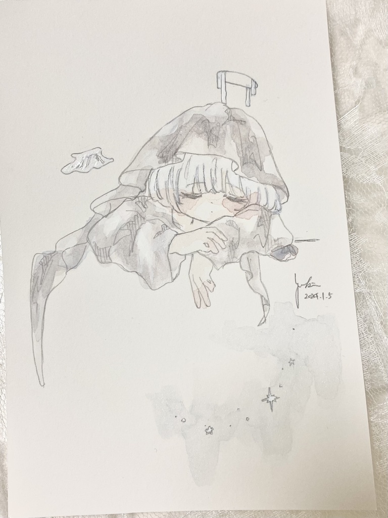 天使さんのドローイング(おやすみ)