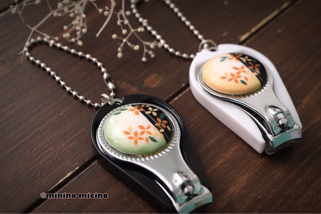 テスト作品 和風アートネイルクリッパー❀金木犀
