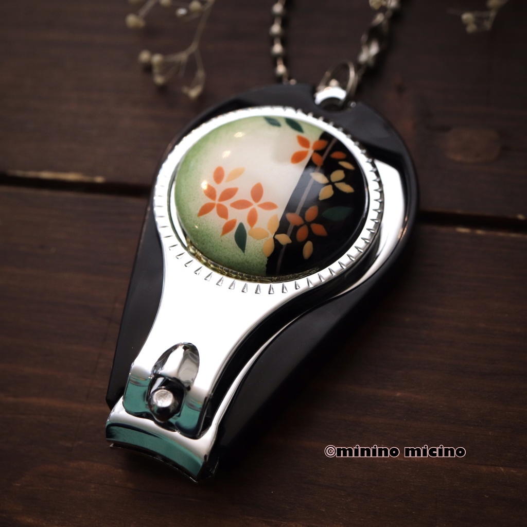 テスト作品 和風アートネイルクリッパー❀金木犀