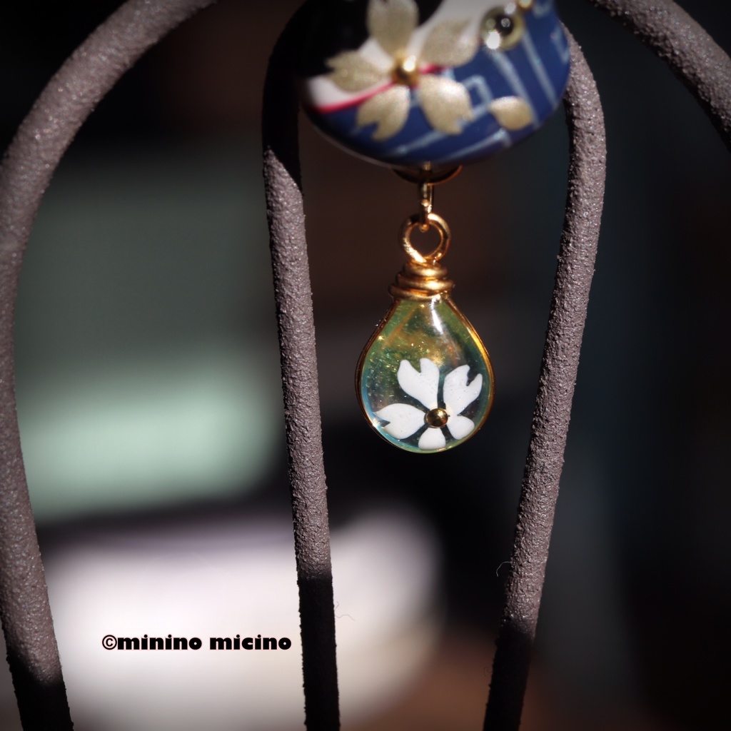 和風アートキャットマスクアクセサリー❀月