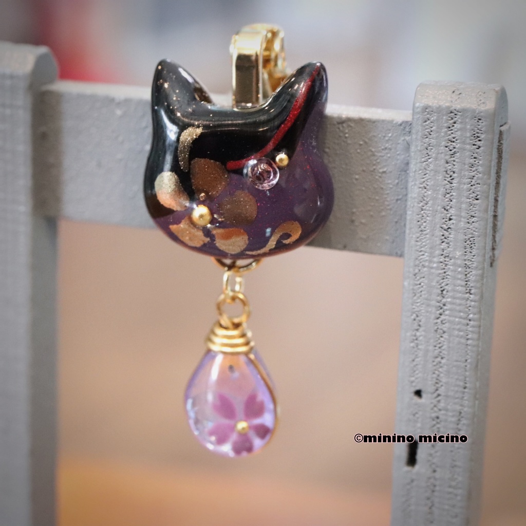 和風アートキャットマスクアクセサリー❀長