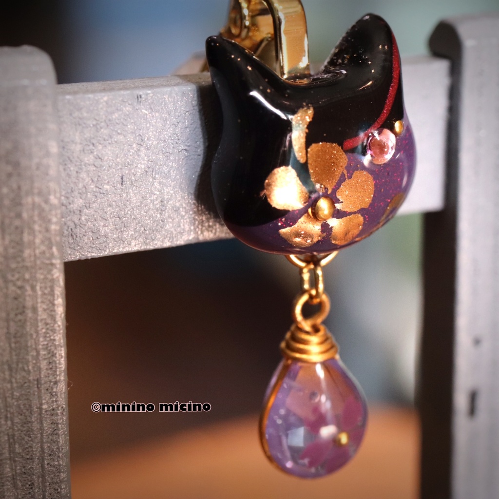 和風アートキャットマスクアクセサリー❀長