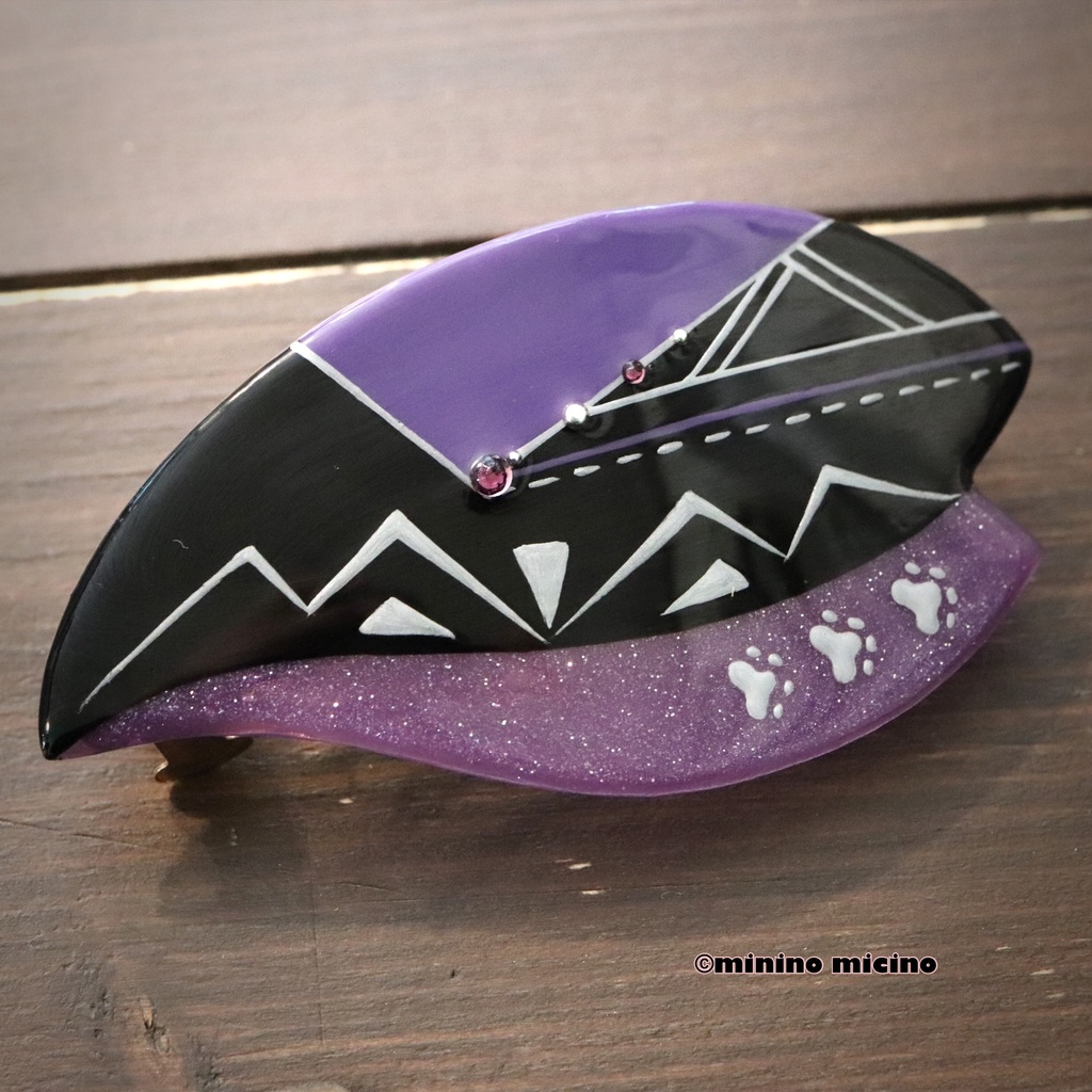 桜アートバレッタ❀水