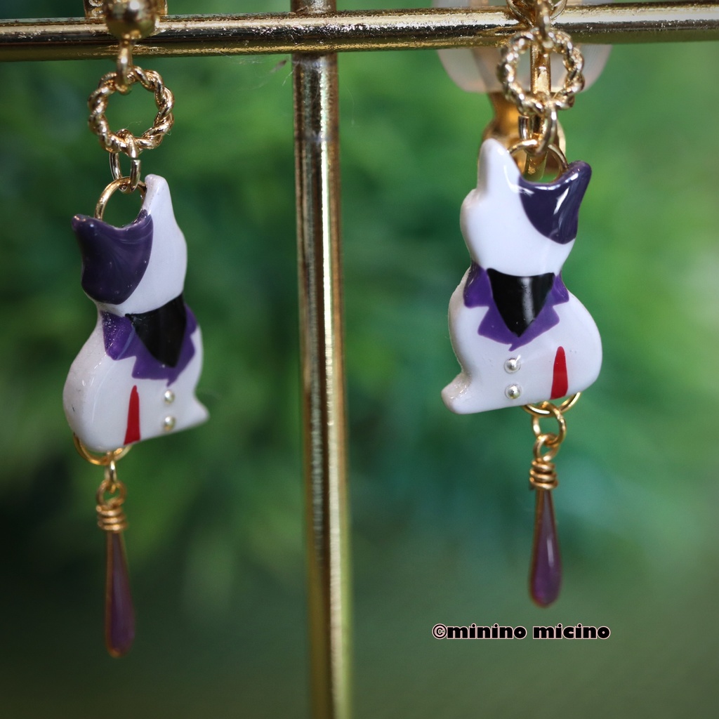 和風マイクロアート イヤリング&ピアス❀日光