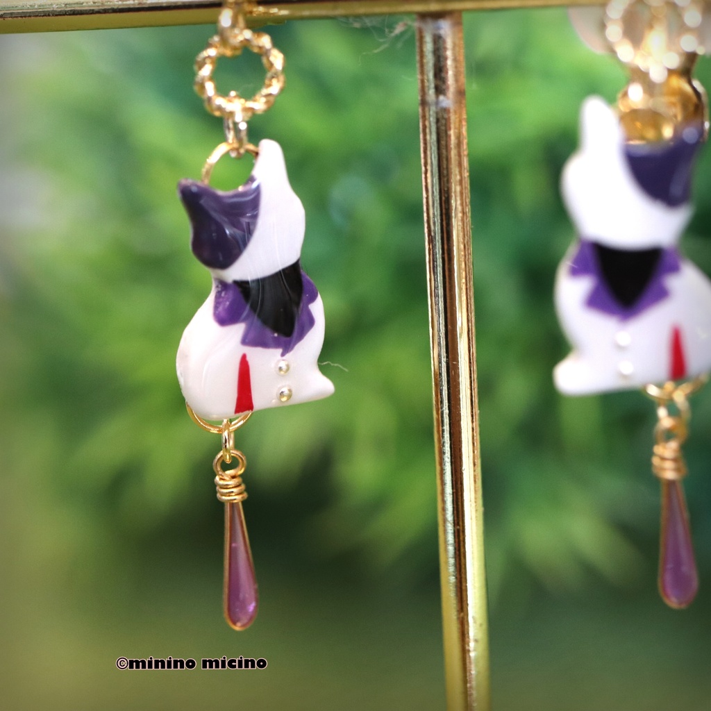 和風マイクロアート イヤリング&ピアス❀日光