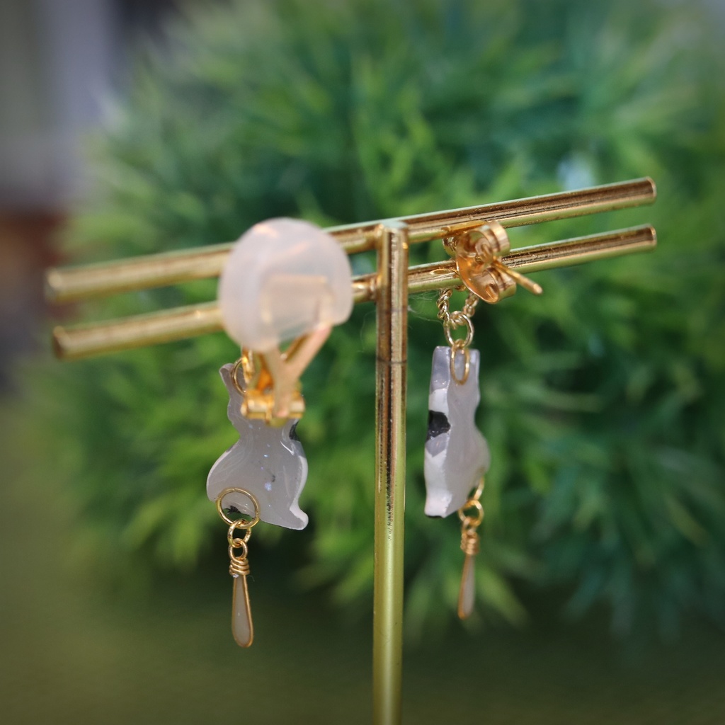 和風マイクロアート イヤリング&ピアス❀南泉