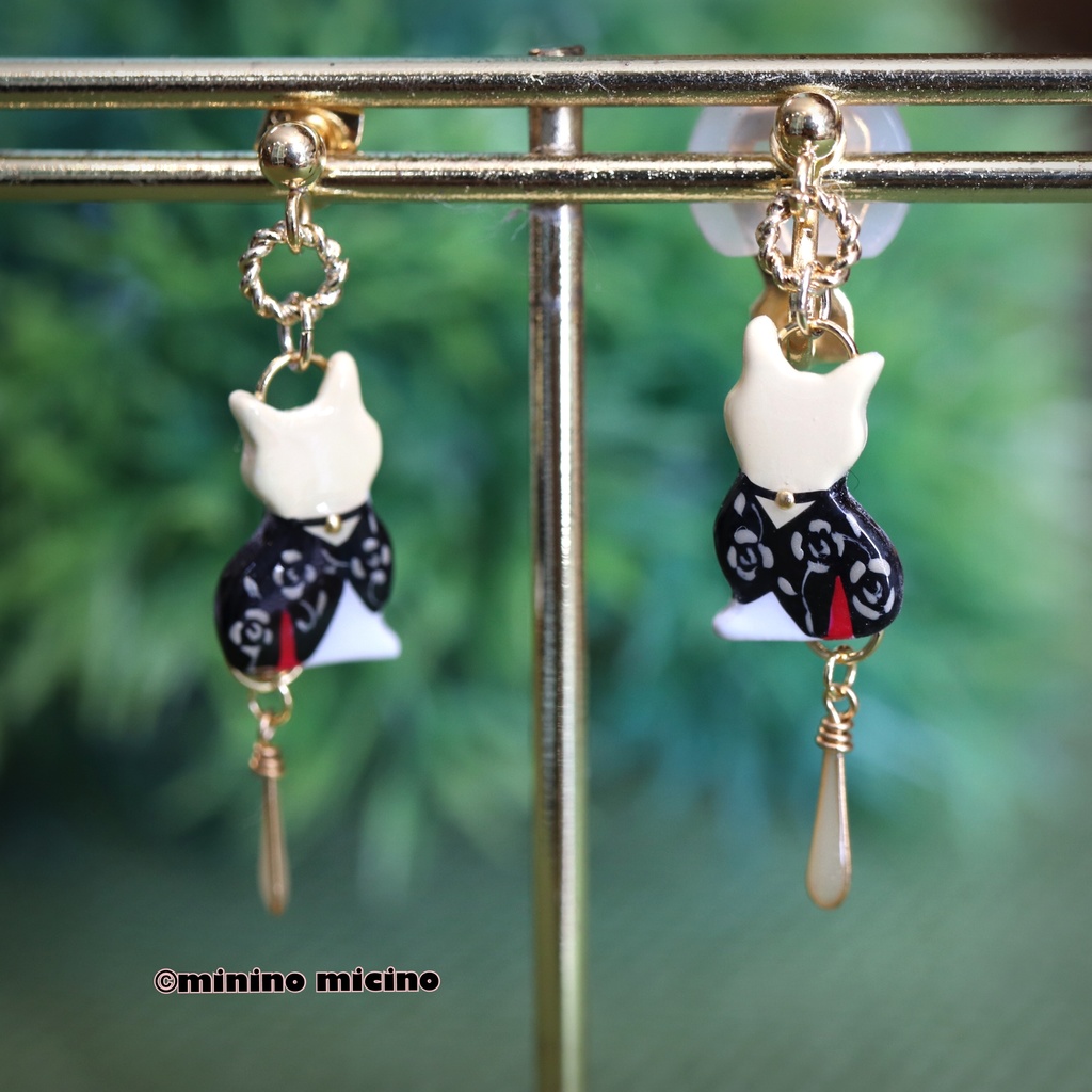 和風マイクロアート イヤリング&ピアス❀南泉