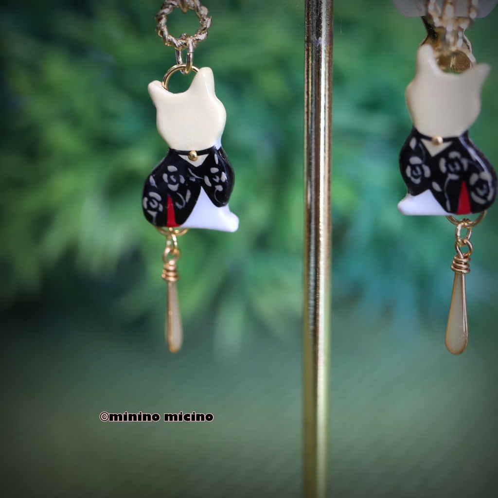 和風マイクロアート イヤリング&ピアス❀南泉