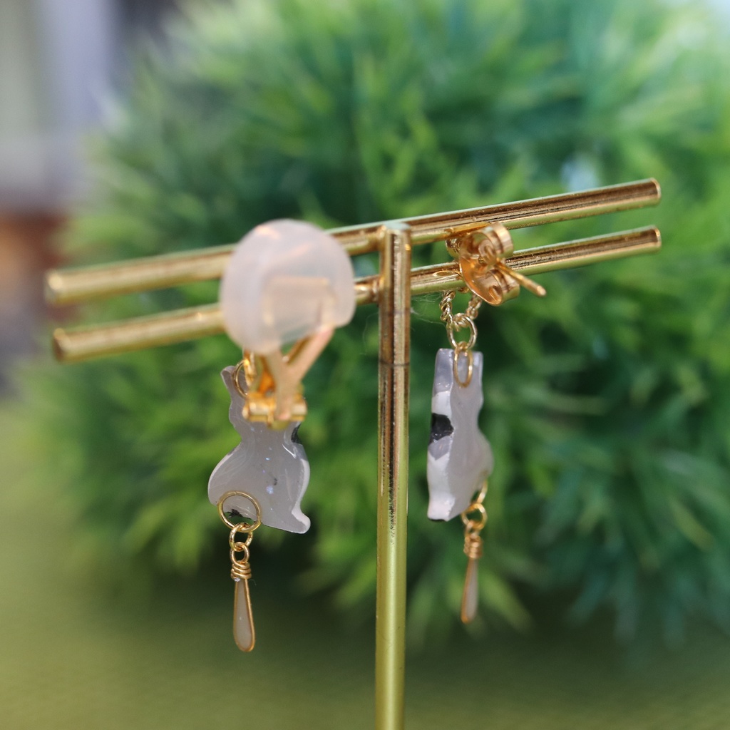 和風マイクロアート イヤリング&ピアス❀治金