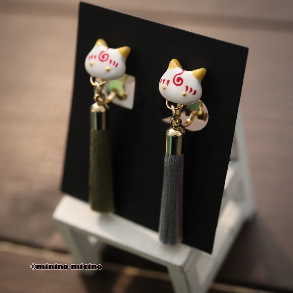 「御狐神」アートキャット イヤリング&ピアス