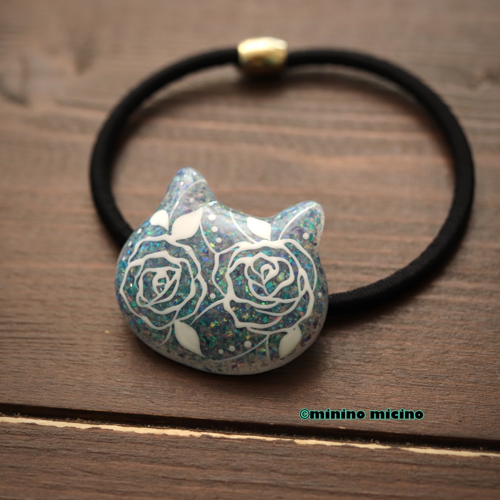 和風アートキャットヘアゴム❀全3種類