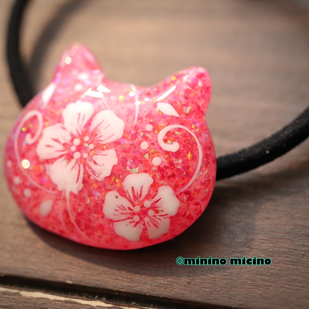 和風アートキャットヘアゴム❀全3種類