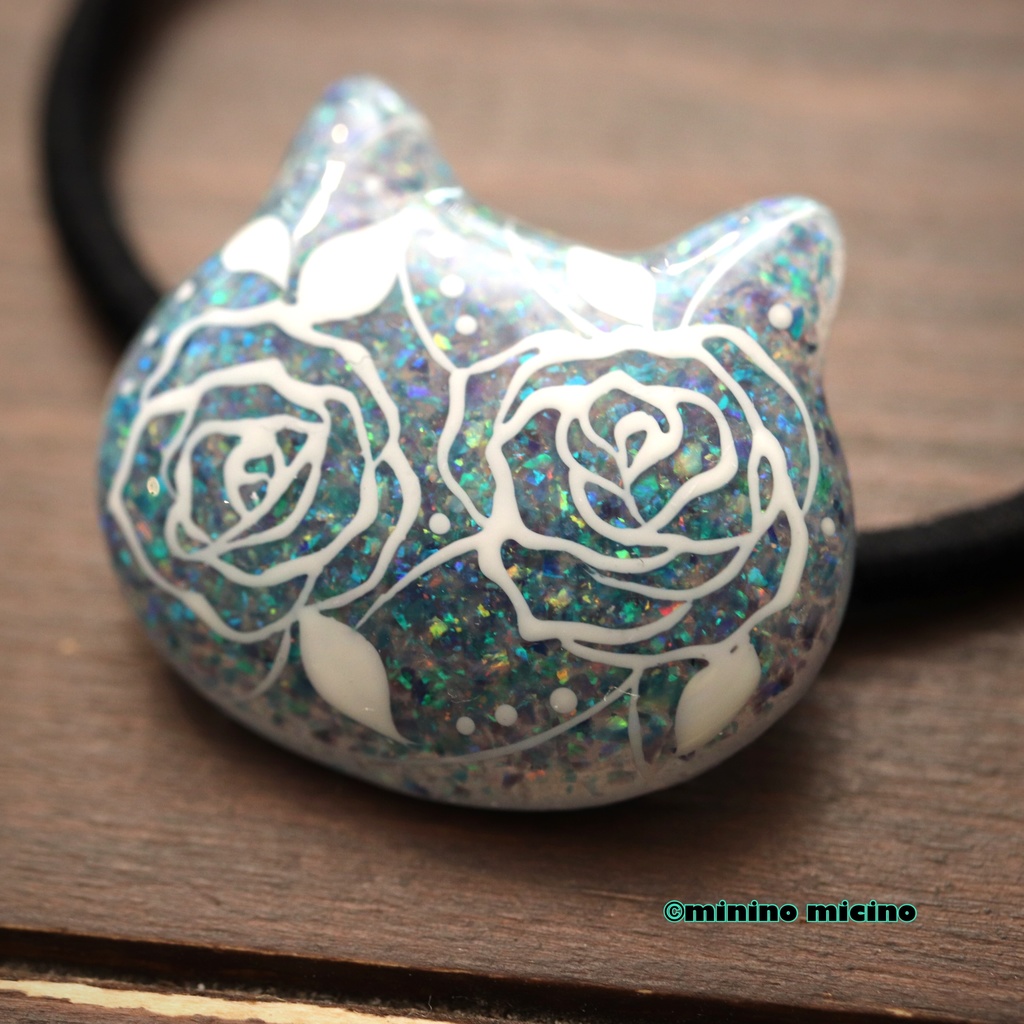 和風アートキャットヘアゴム❀全3種類