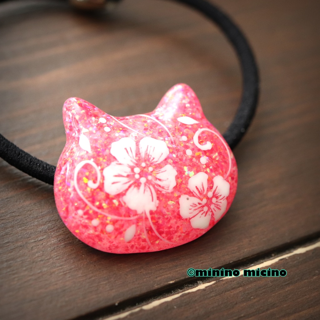 和風アートキャットヘアゴム❀全3種類