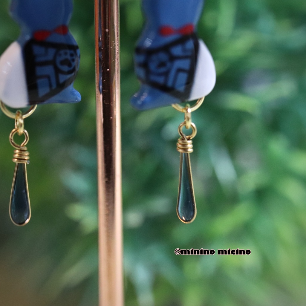 和風アートキャット イヤリング&ピアス❀小夜